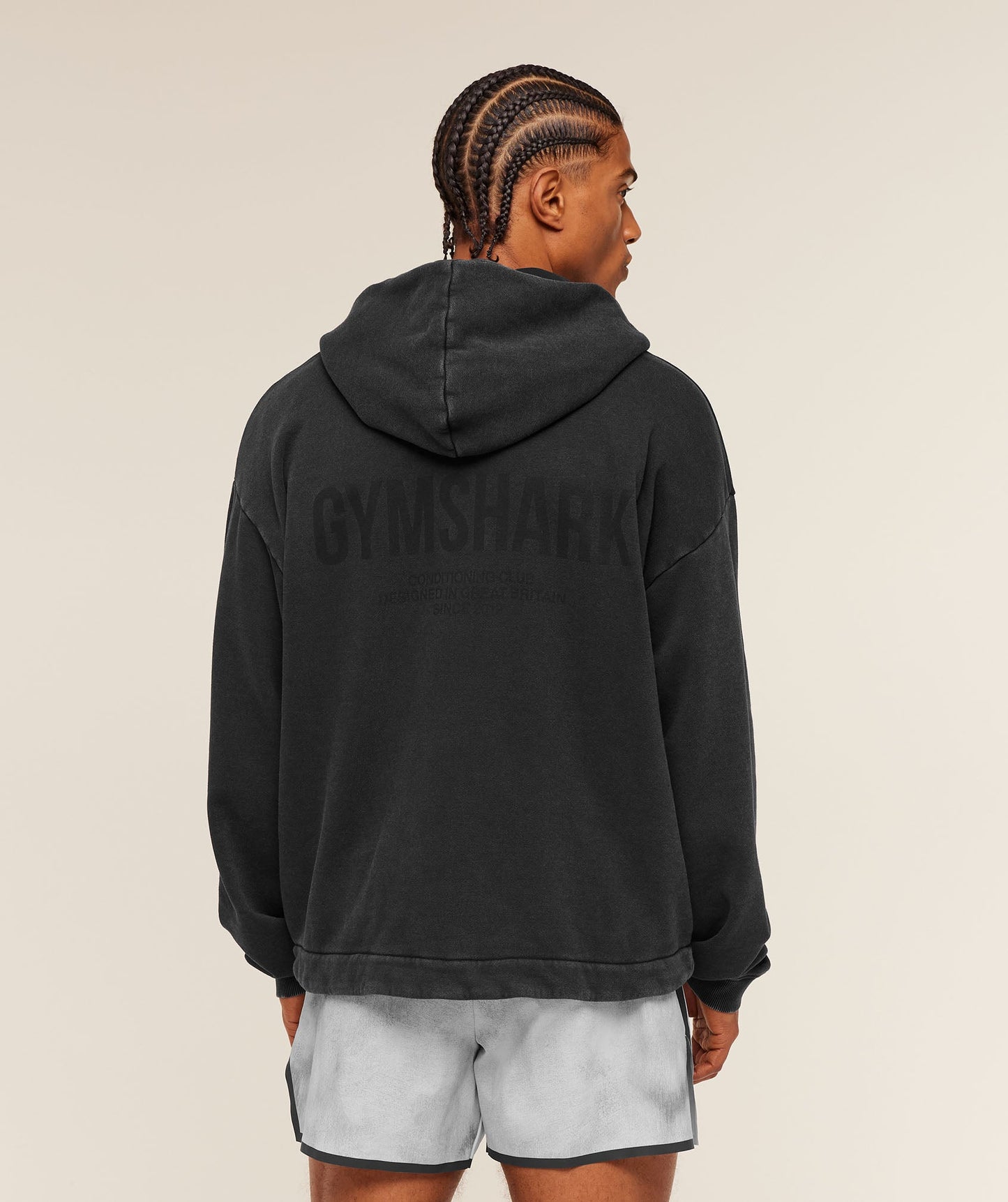 Conditioning Club Washed Zip Through Hoodie - US 4296