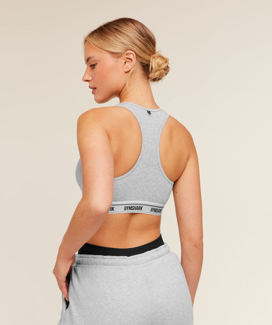 Elastic Branded Racerback Cotton Bralette - US 1483