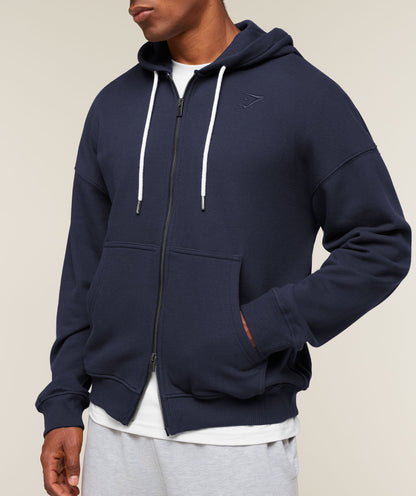 Campus Crest Zip Through Hoodie - US 2512