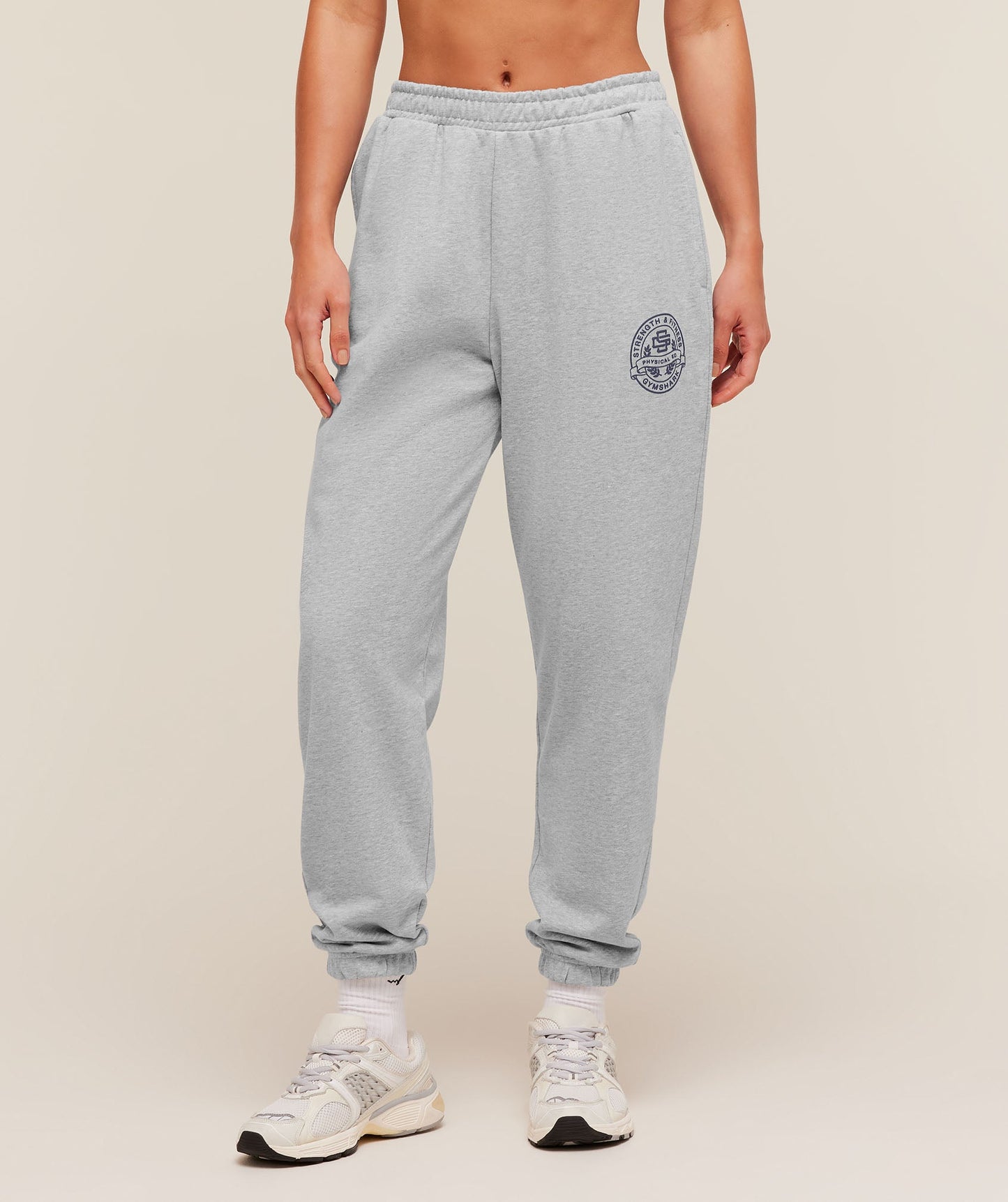 Strength and Fitness Crest Graphic Joggers - US 9360