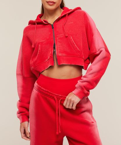 Pump Washed Zip Through Hoodie - US 5715