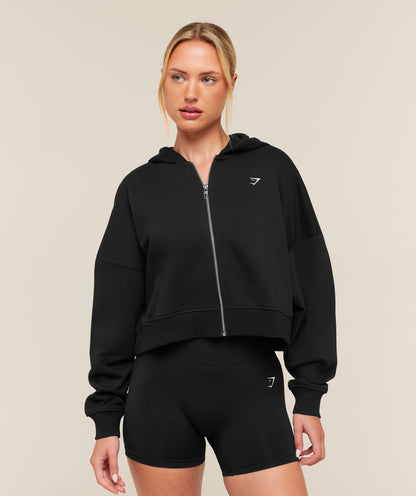 Training Oversized Boxy Zip Through Hoodie - US 5254