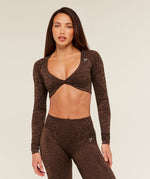 Adapt Animal X Whitney Long Sleeve Crop Top - US 2825