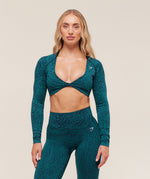 Adapt Animal Long Sleeve Crop Top - US 4195