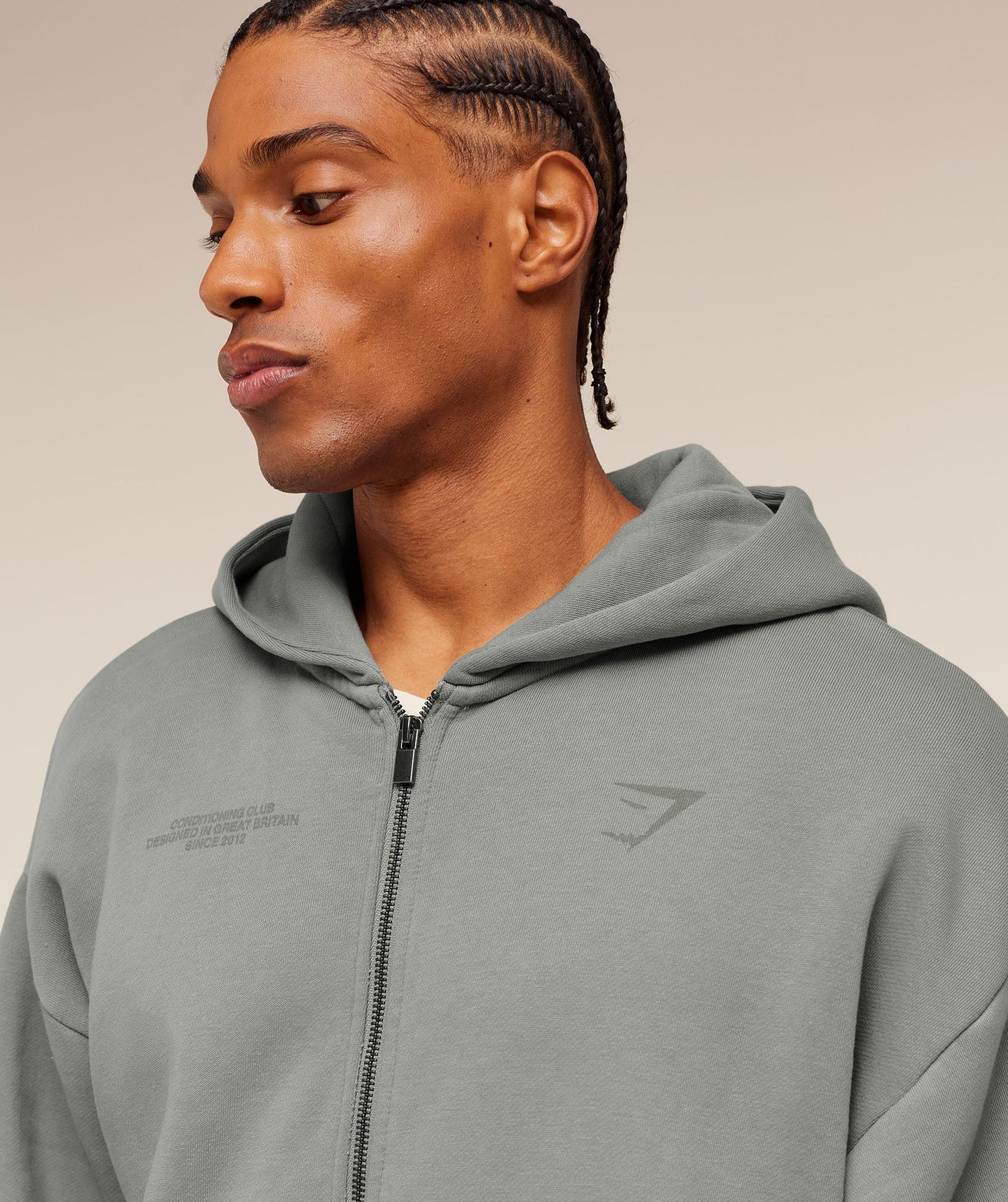 Conditioning Club Washed Zip Through Hoodie - US 1778