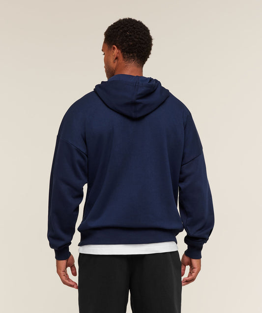 Crest Oversized Zip Up Hoodie - US 6672