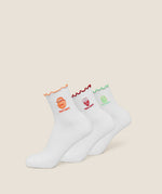 Fruity Graphic Midi Frill Socks 3pk - US 4495