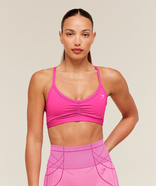 Ruched Strappy Sports Bra - US 6113