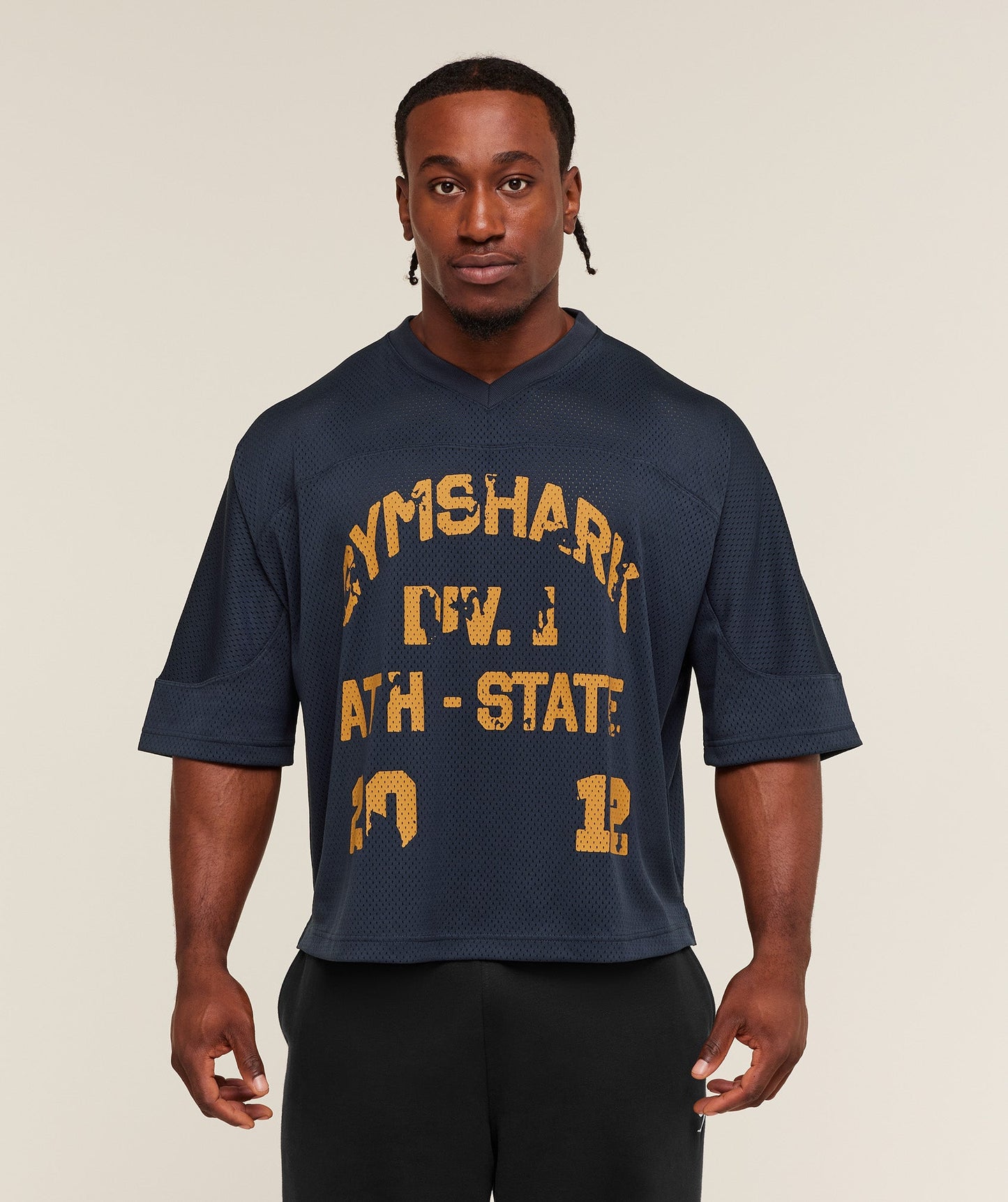 Graphic Mesh Oversized T-Shirt - US 6252
