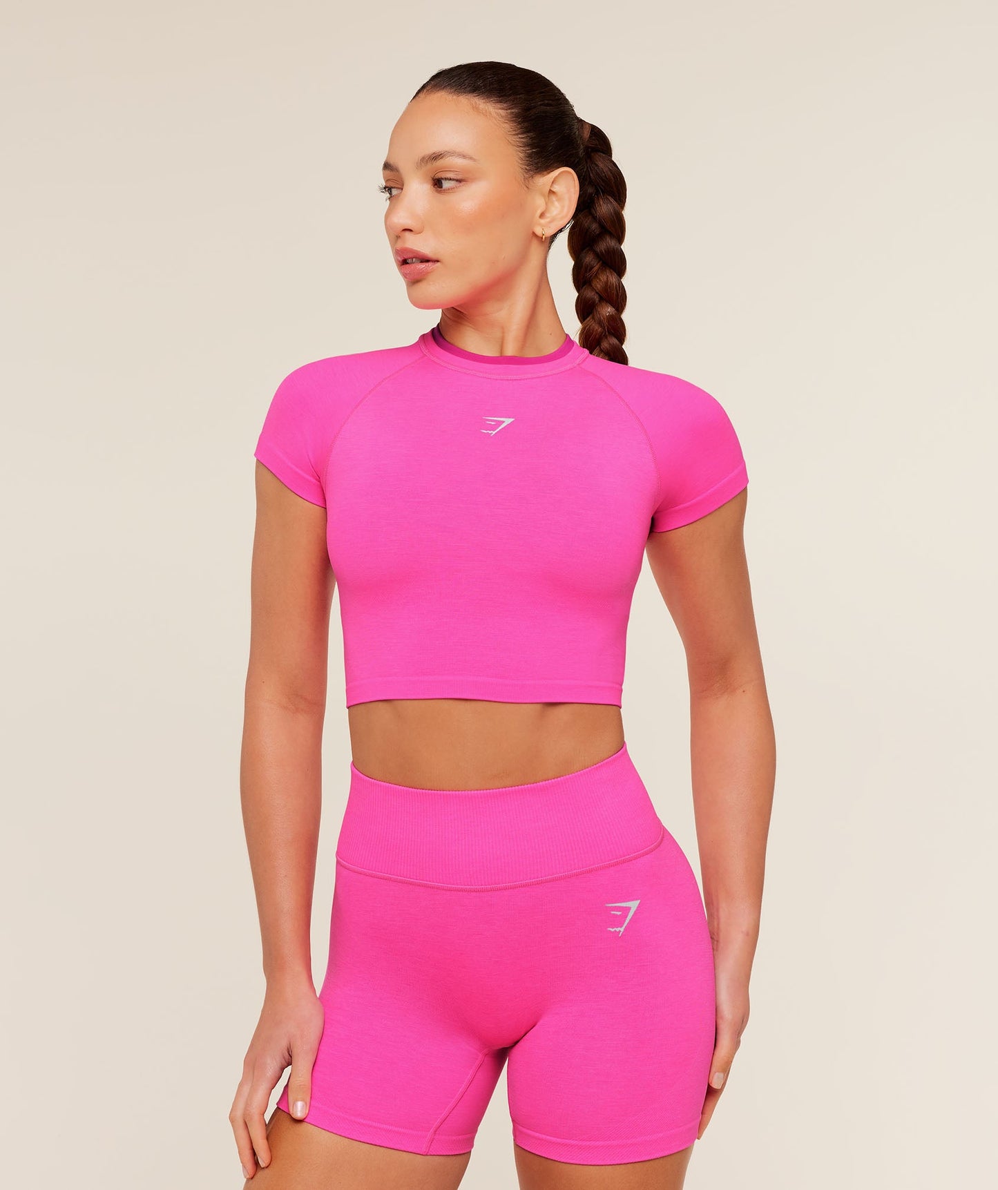 Interval Seamless Short Sleeve Crop Top - US 6799